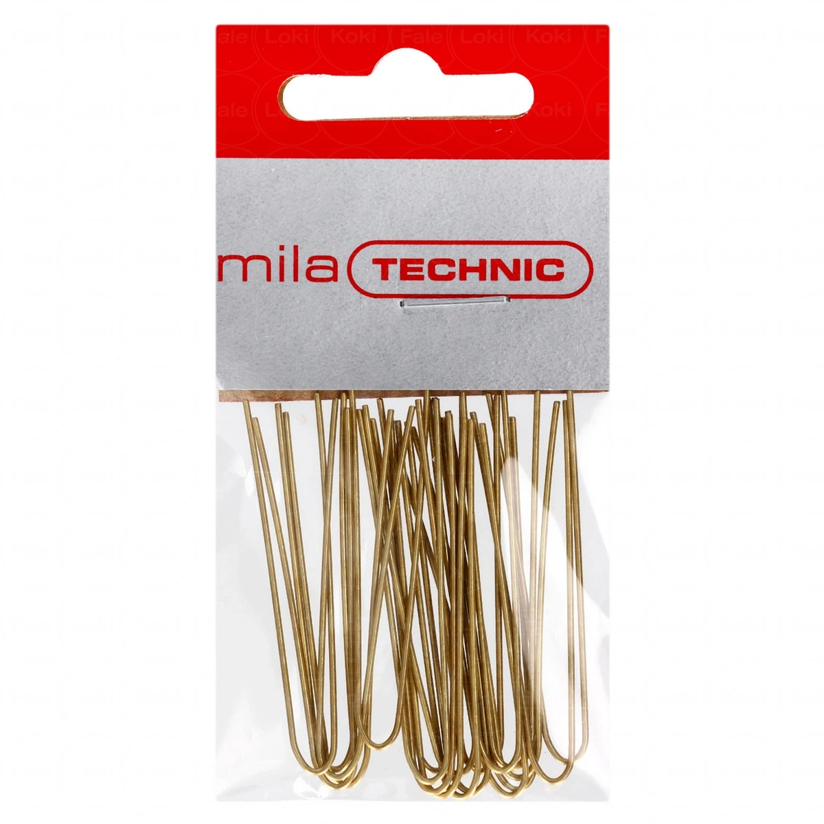 MILA TECHNIC   zapinki proste złote 20 szt. 5 cm