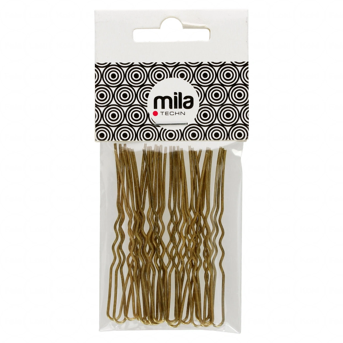 MILA TECHNIC   zapinki karbowane złote 20 szt. 6.5 cm