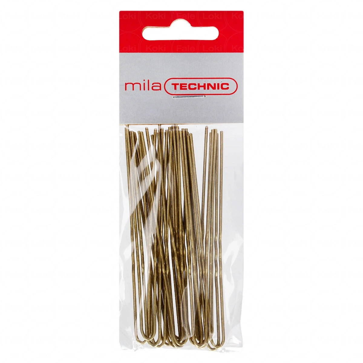MILA TECHNIC   zapinki karbowane złote 20 szt. 8.5 cm