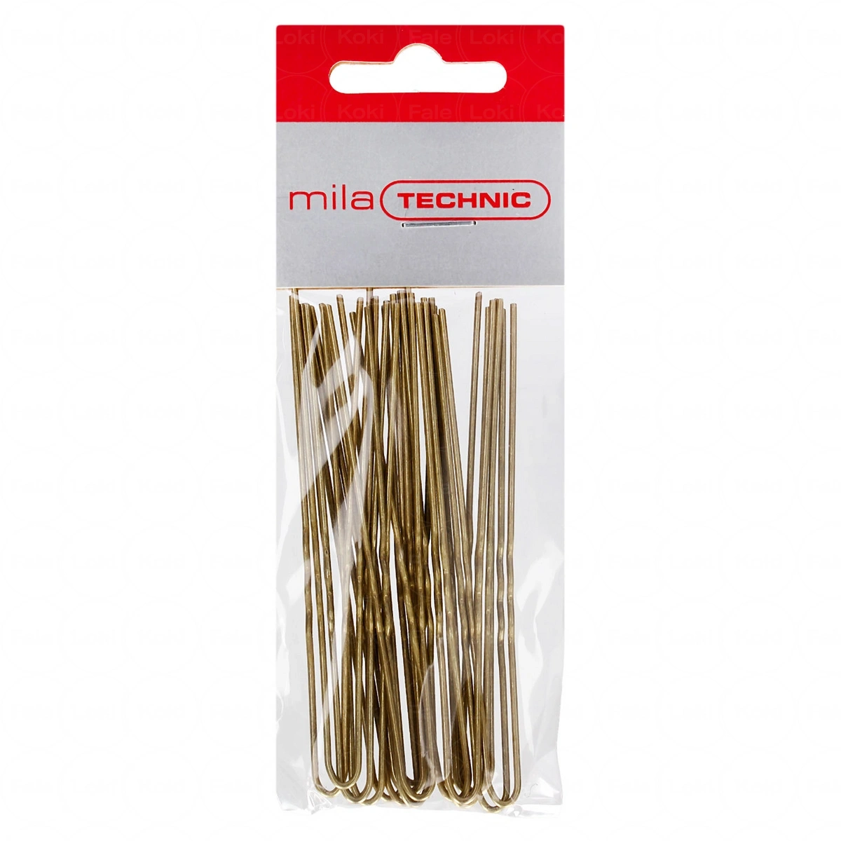 MILA TECHNIC   zapinki karbowane złote 20 szt. 8.5 cm