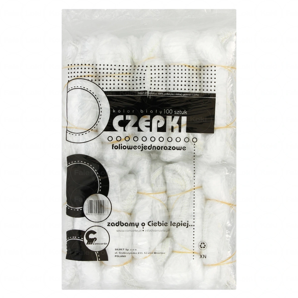 SILBET   czepek foliowy 100 szt.