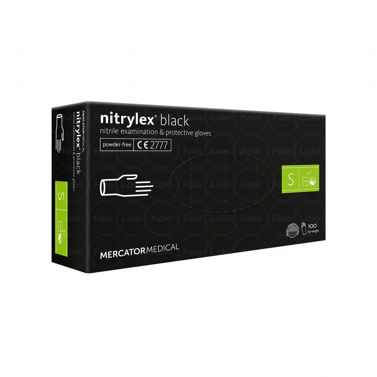 MERCATOR MEDICAL NITRYLEX rękawiczki ochronne czarne "S" 100 szt.