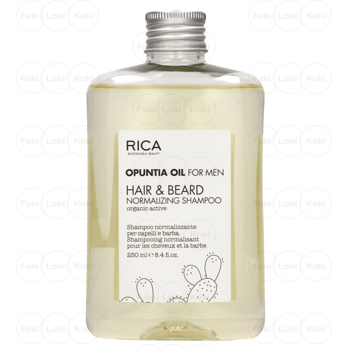 RICA OPUNTIA OIL FOR MEN szampon nawilżający Hair & Beard Normalizing Shampoo 250 ml