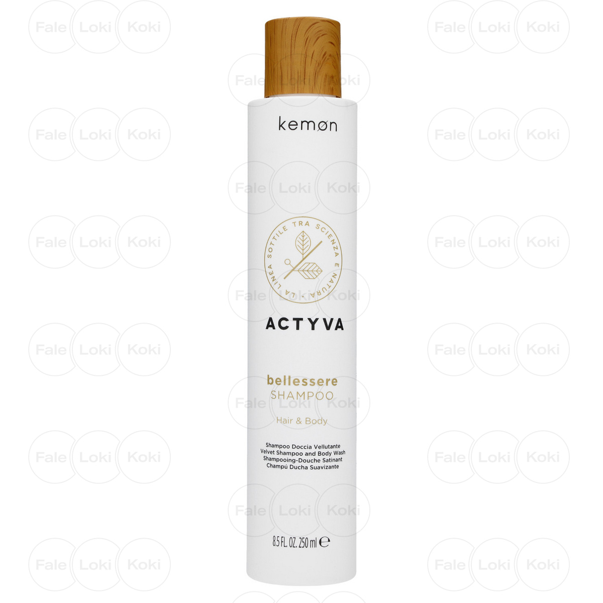 KEMON ACTYVA aksamitny szampon do włosów i ciała BELLESSERE 250 ml