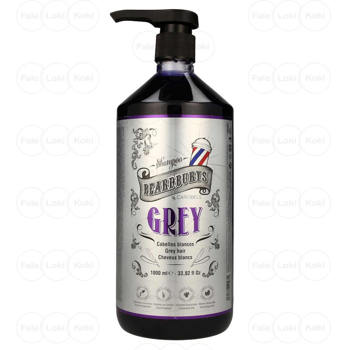 BEARDBURYS szampon do włosów siwych Grey 1000 ml