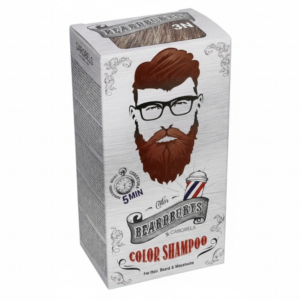 BEARDBURYS szampon koloryzujący 3N Ciemny brąz 30+45 ml