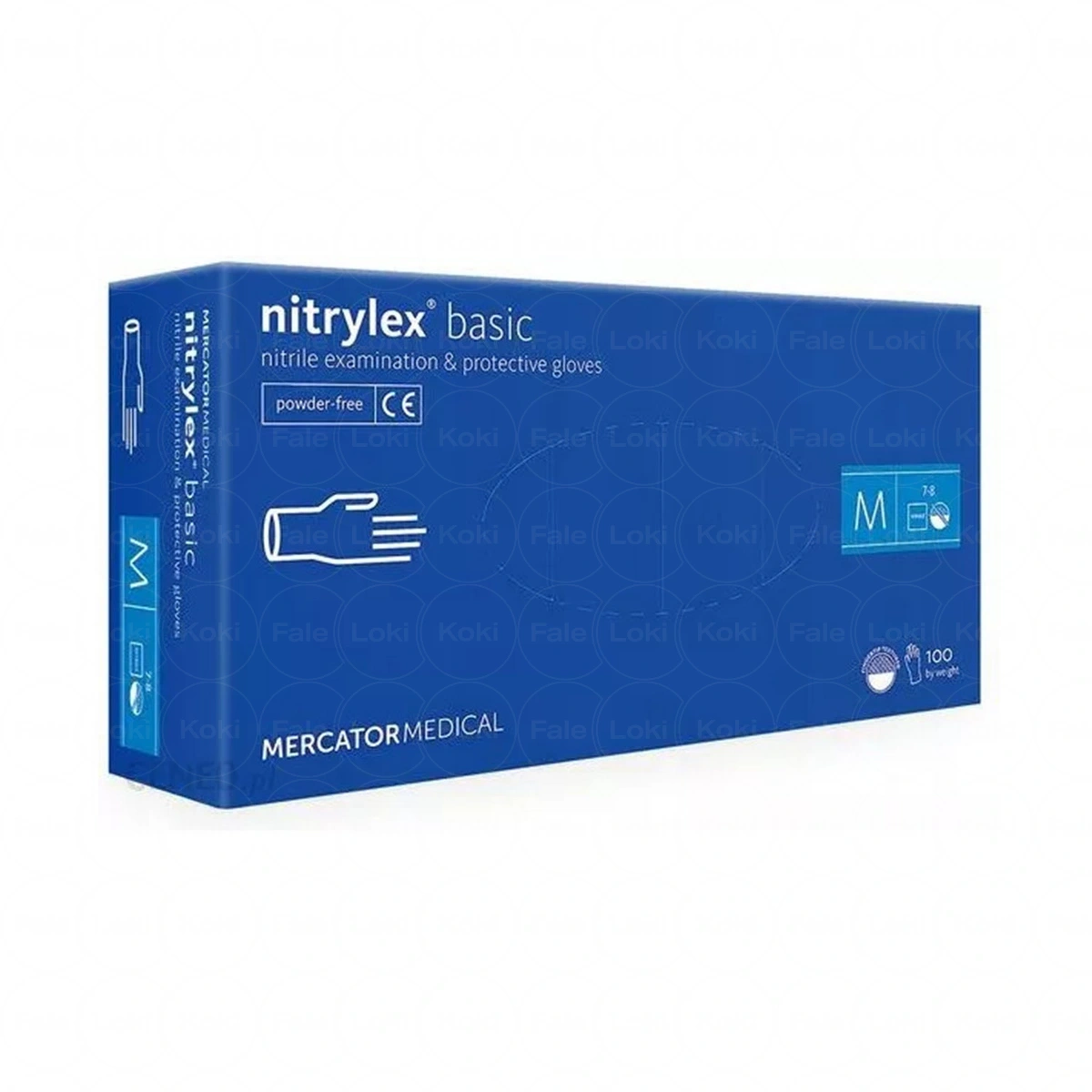 MERCATOR MEDICAL   NITRYLEX rękawiczki ochronne niebieskie "M" 100 szt.
