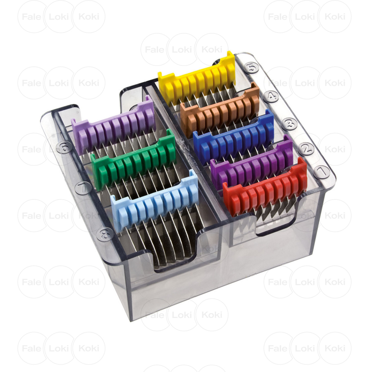 WAHL komplet nasadek metalowe - kolorowe w pudełku