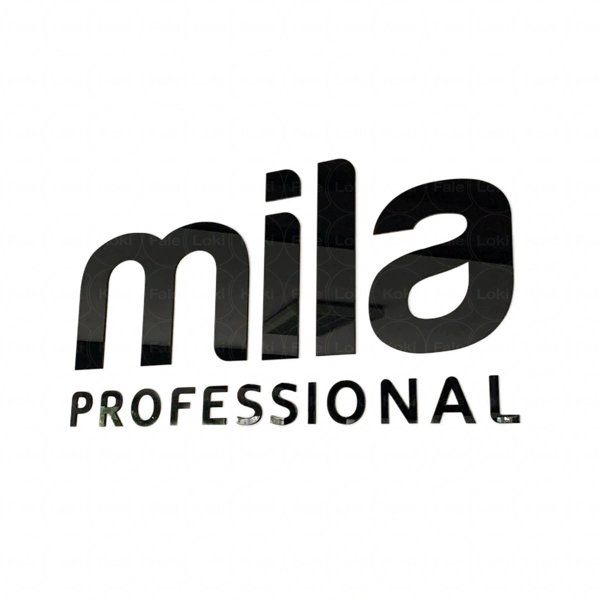 MILA PROFESSIONAL   logo na ścianę z plexi