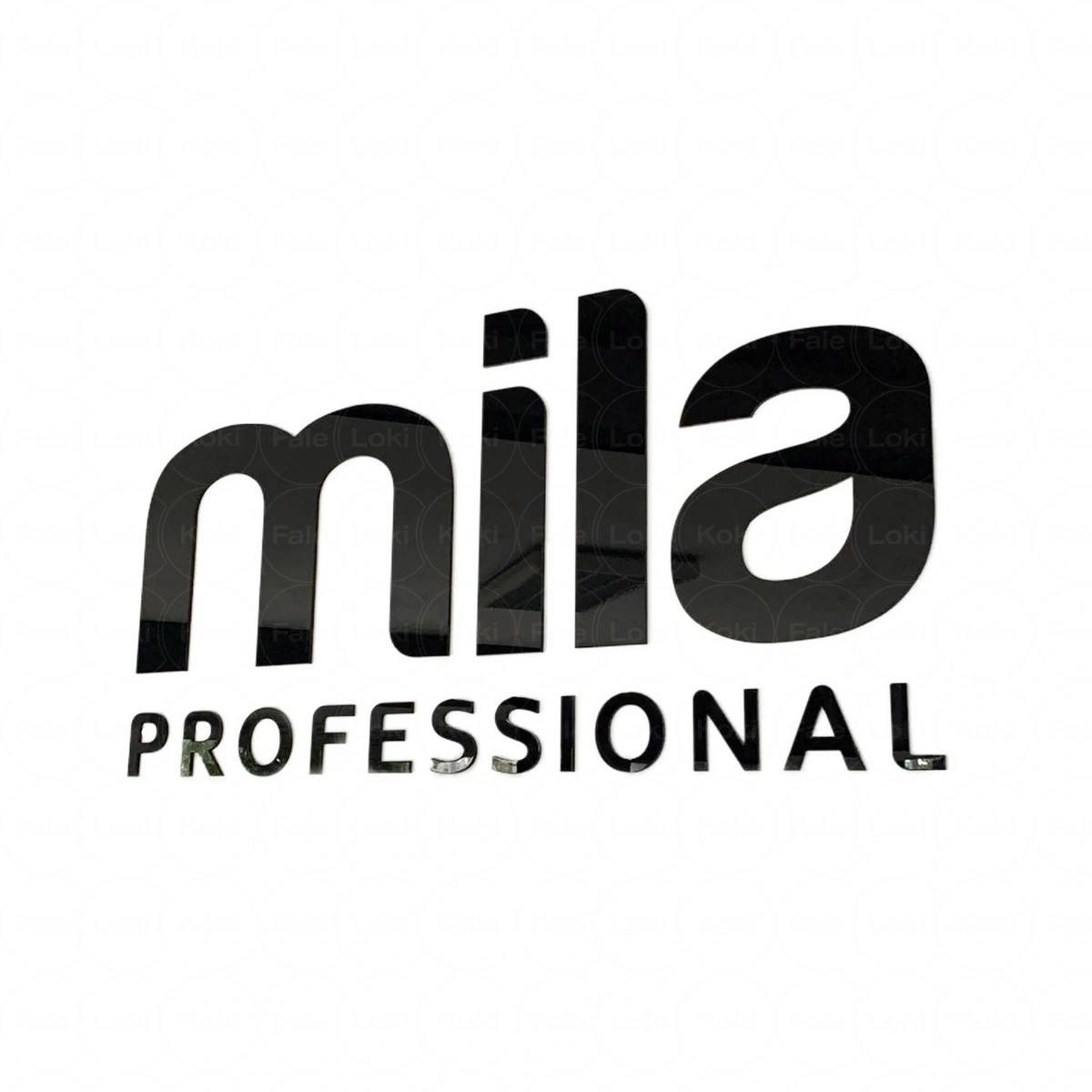 MILA PROFESSIONAL   logo na ścianę z plexi