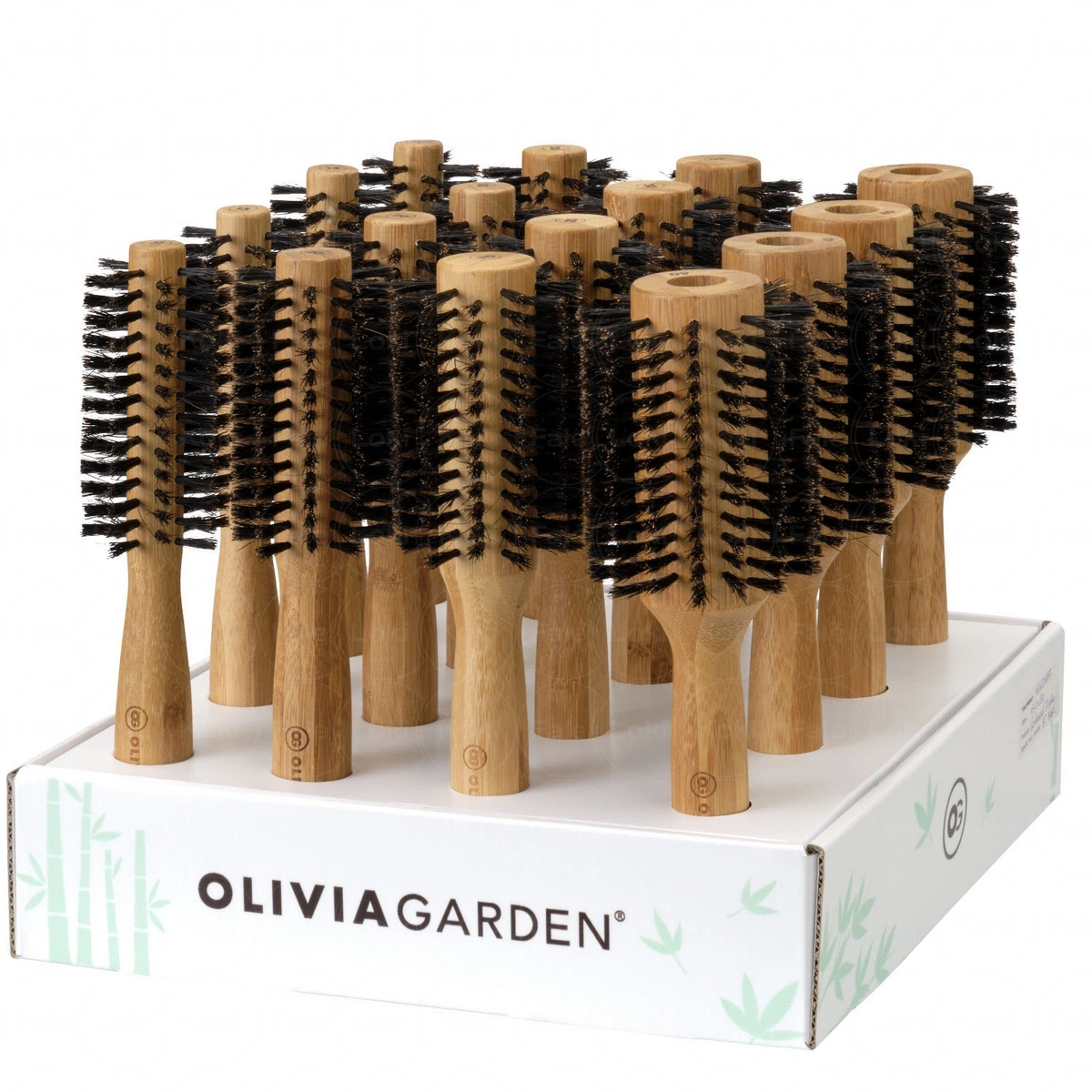 OLIVIA GARDEN BAMBOO TOUCH COLLECTION zestaw szczotek do modelowania Blowout Boar 16 szt.