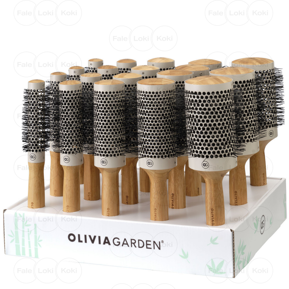 OLIVIA GARDEN BAMBOO TOUCH COLLECTION zestaw szczotek do modelowania Blowout Thermal 19 szt.