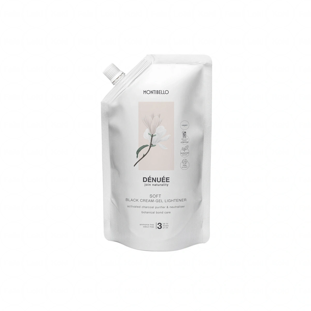 MONTIBELLO DÉNUÉE węglowy rozjaśniacz w kremie Soft Black 400 ml