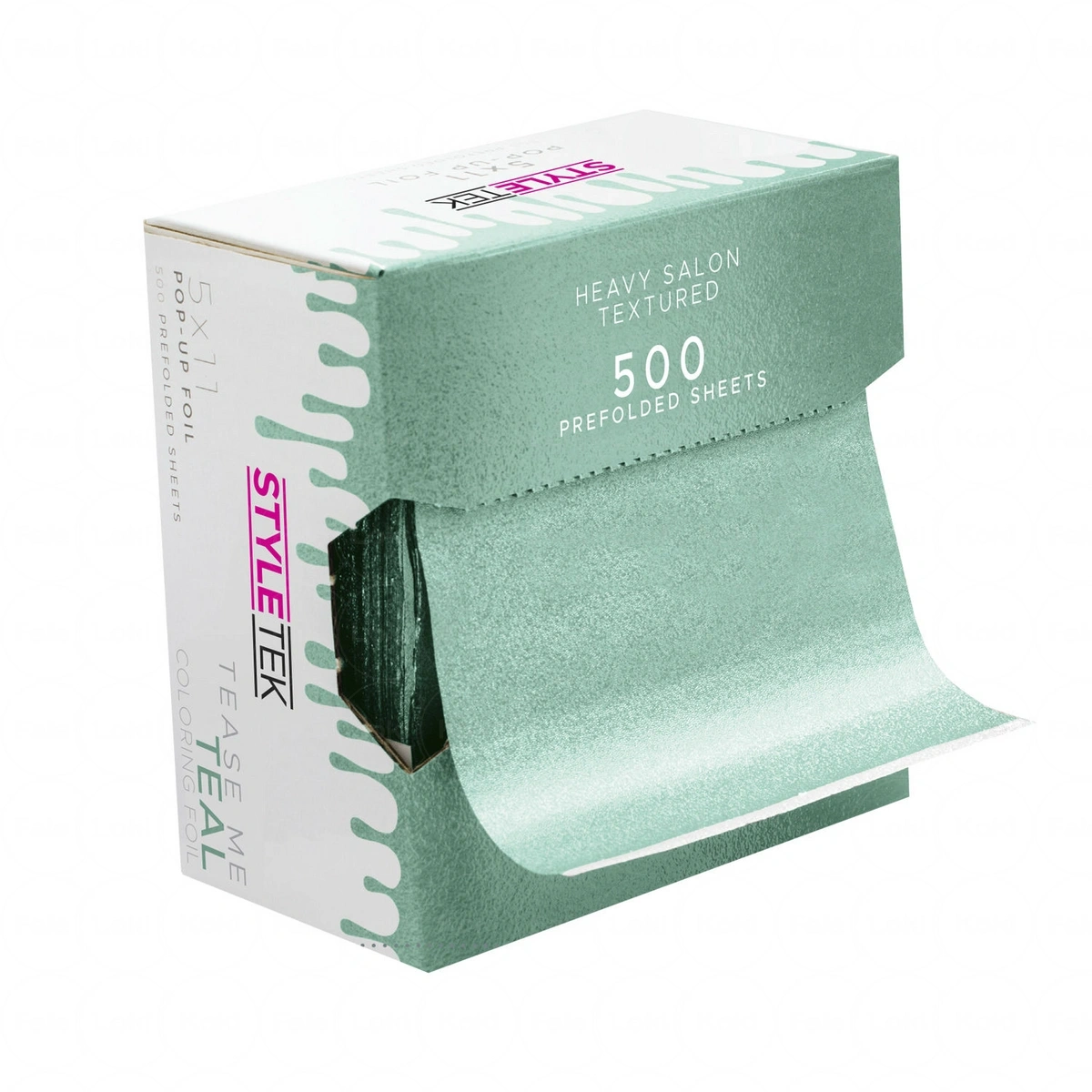 STYLETEK   Folia ryflowana do koloryzacji TEAL 500 szt.