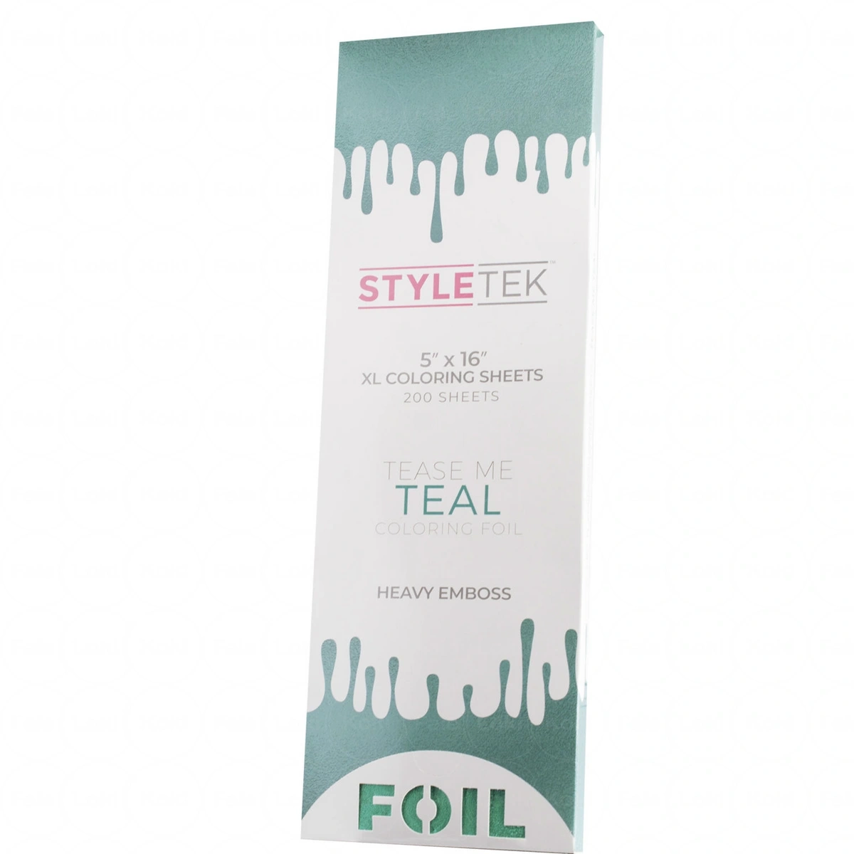 STYLETEK   Folia ryflowana do koloryzacji TEAL 200 szt.