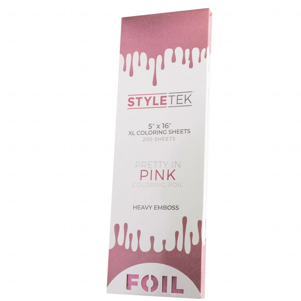 STYLETEK   Folia ryflowana do koloryzacji PINK 200 szt.