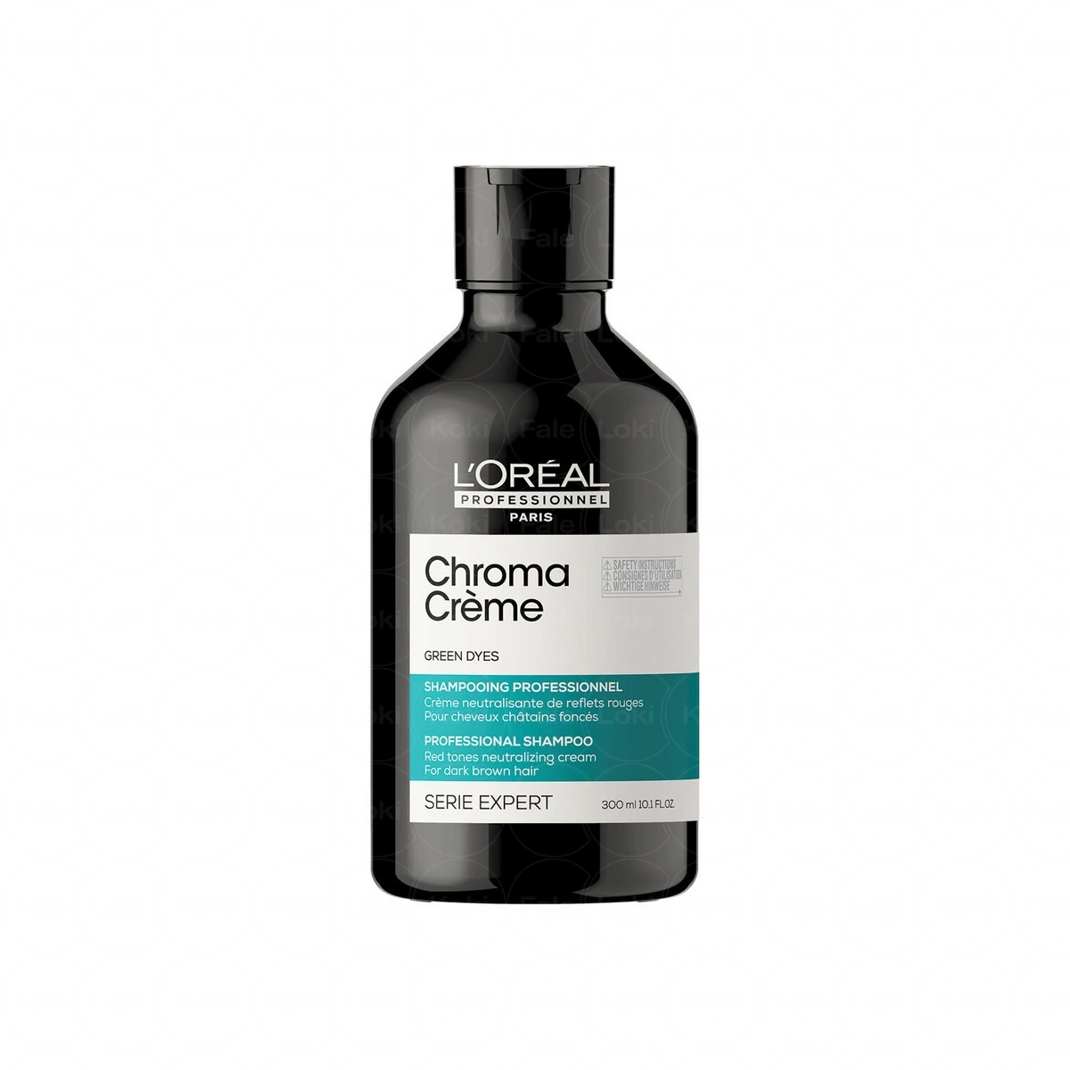 LOREAL SERIE EXPERT Szampon do ciemnego brązu i czarnych włosów Chroma Creme zielony 300 ml