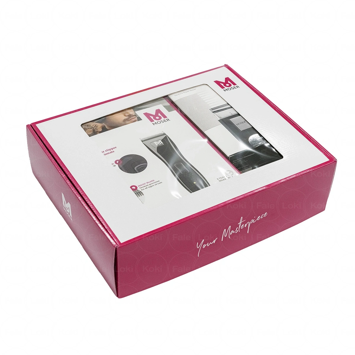 MOSER   Zestaw maszynka NEO + golarka MOBILE SHAVER + peleryna