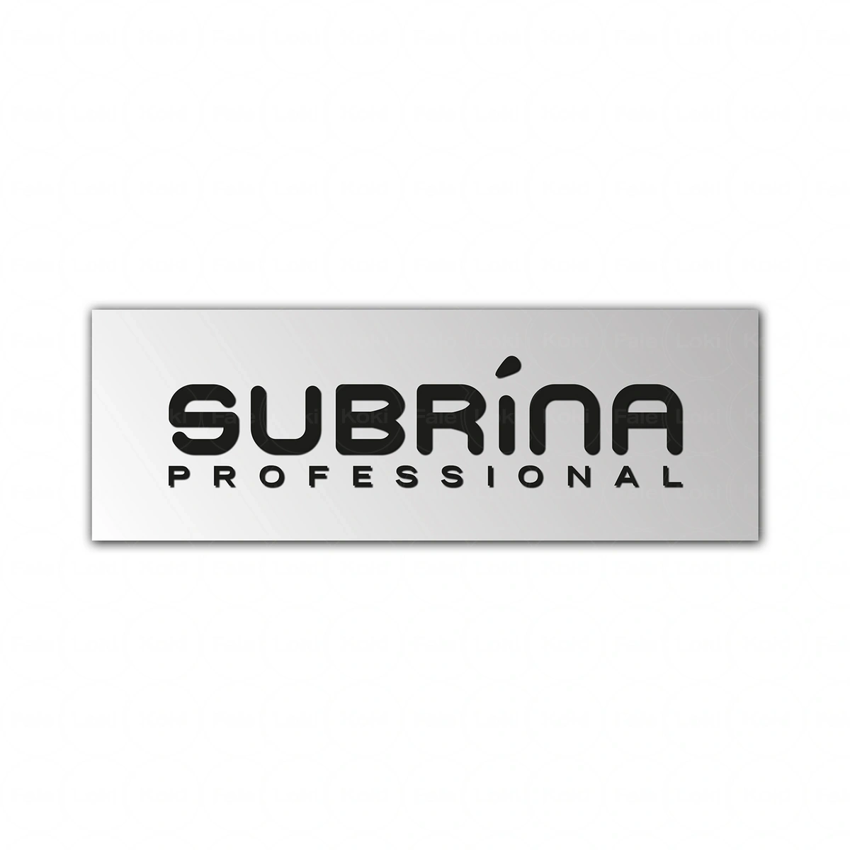 SUBRINA   logotyp  srebrne tło