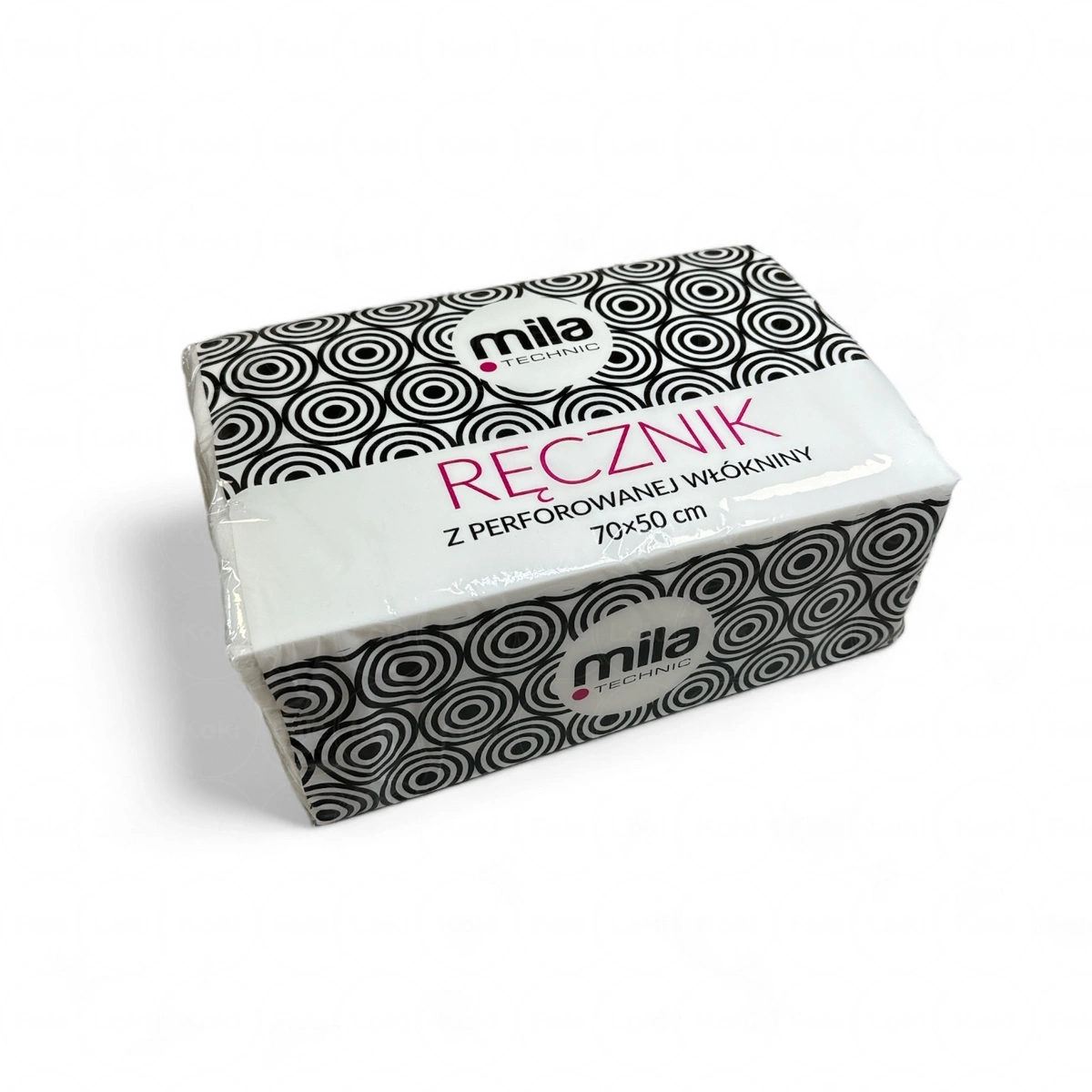 MILA TECHNIC   ręczniki jednorazowe do włosów z włókniny perforowanej (100 sztuk/op.) 70x50 cm