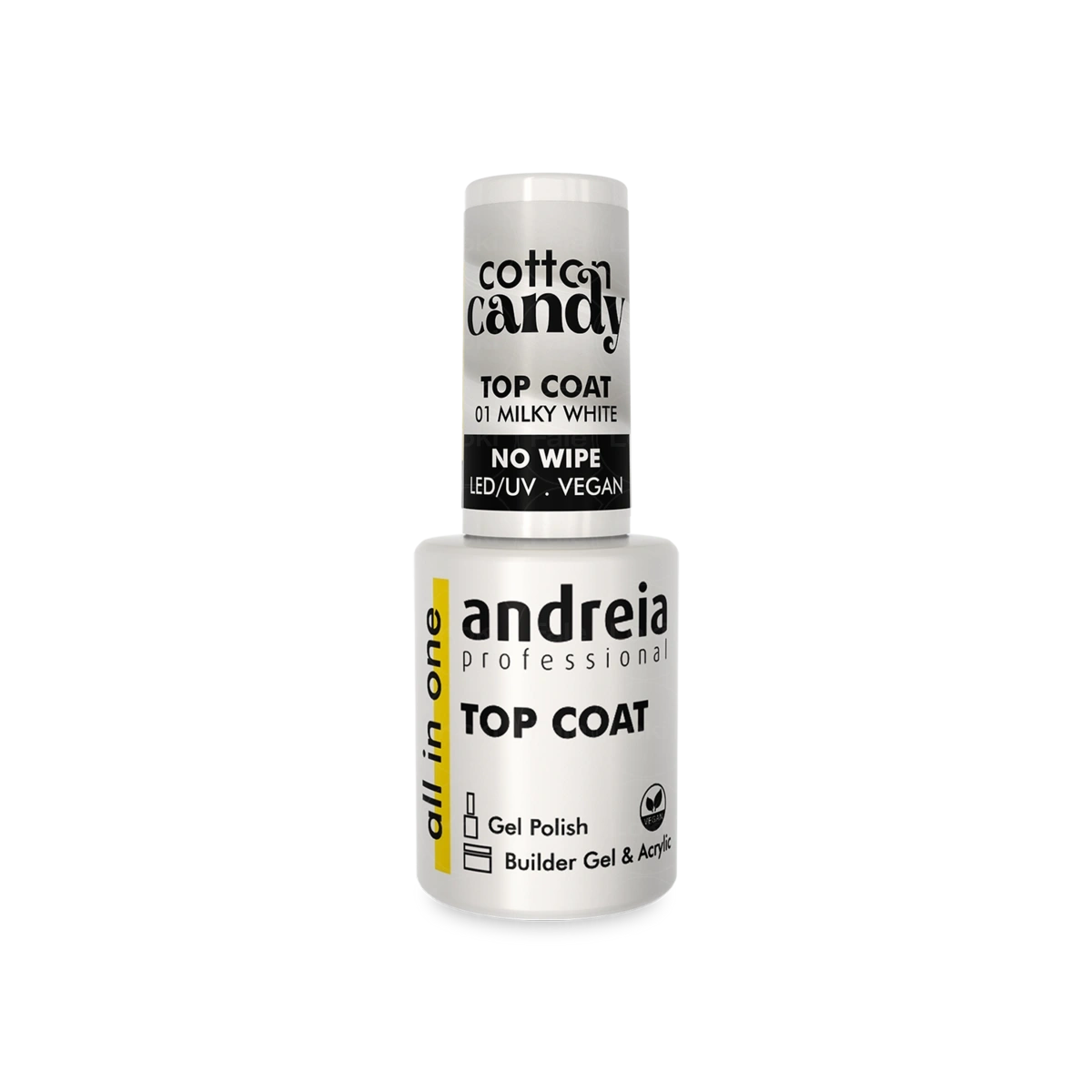 ANDREIA TOPY Top hybrydowy Cotton Candy Top Coat Milky White 10.5 ml 