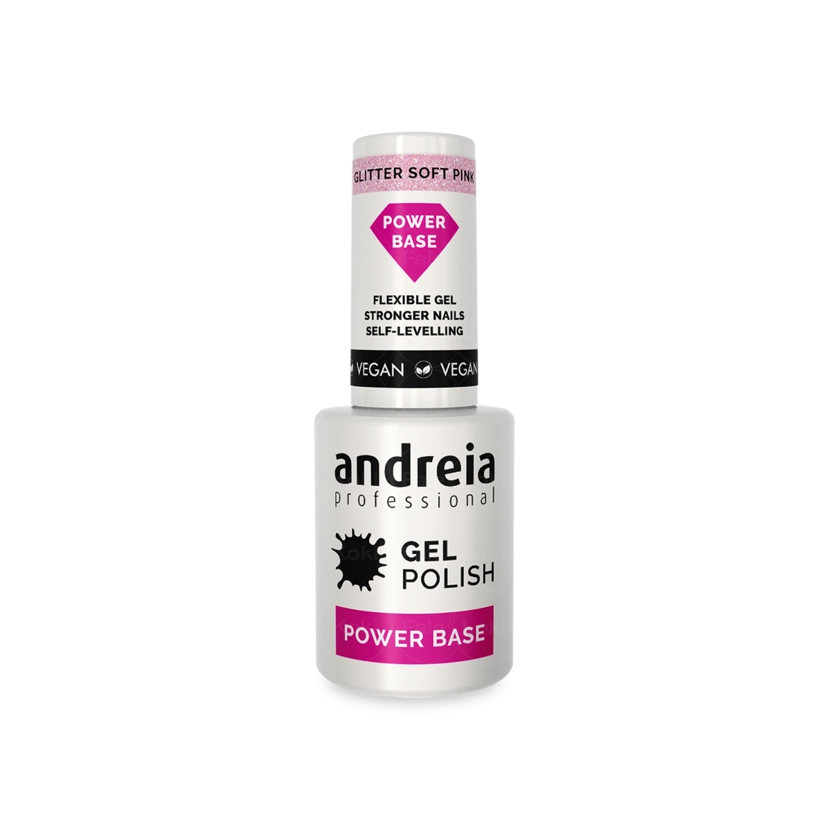 ANDREIA POWER BASE Baza hybrydowa Power Base Glitter Soft Pink 10.5 ml 
