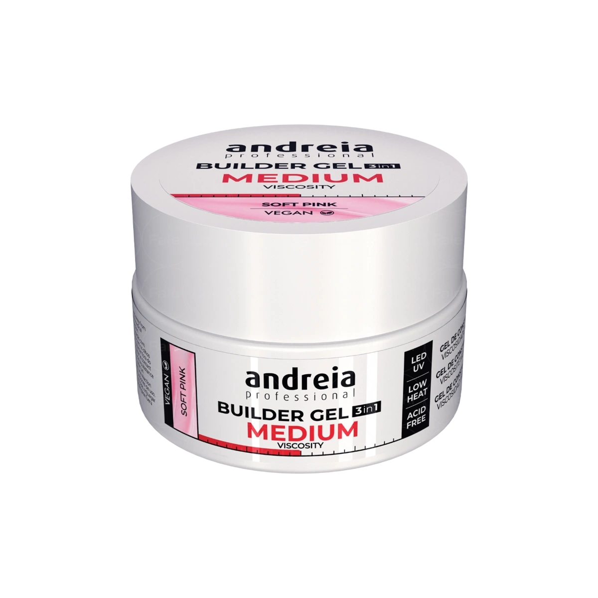 ANDREIA Żel budujący Średniej gęstości Builder Gel Medium Viscosity Soft Pink 22 gr
