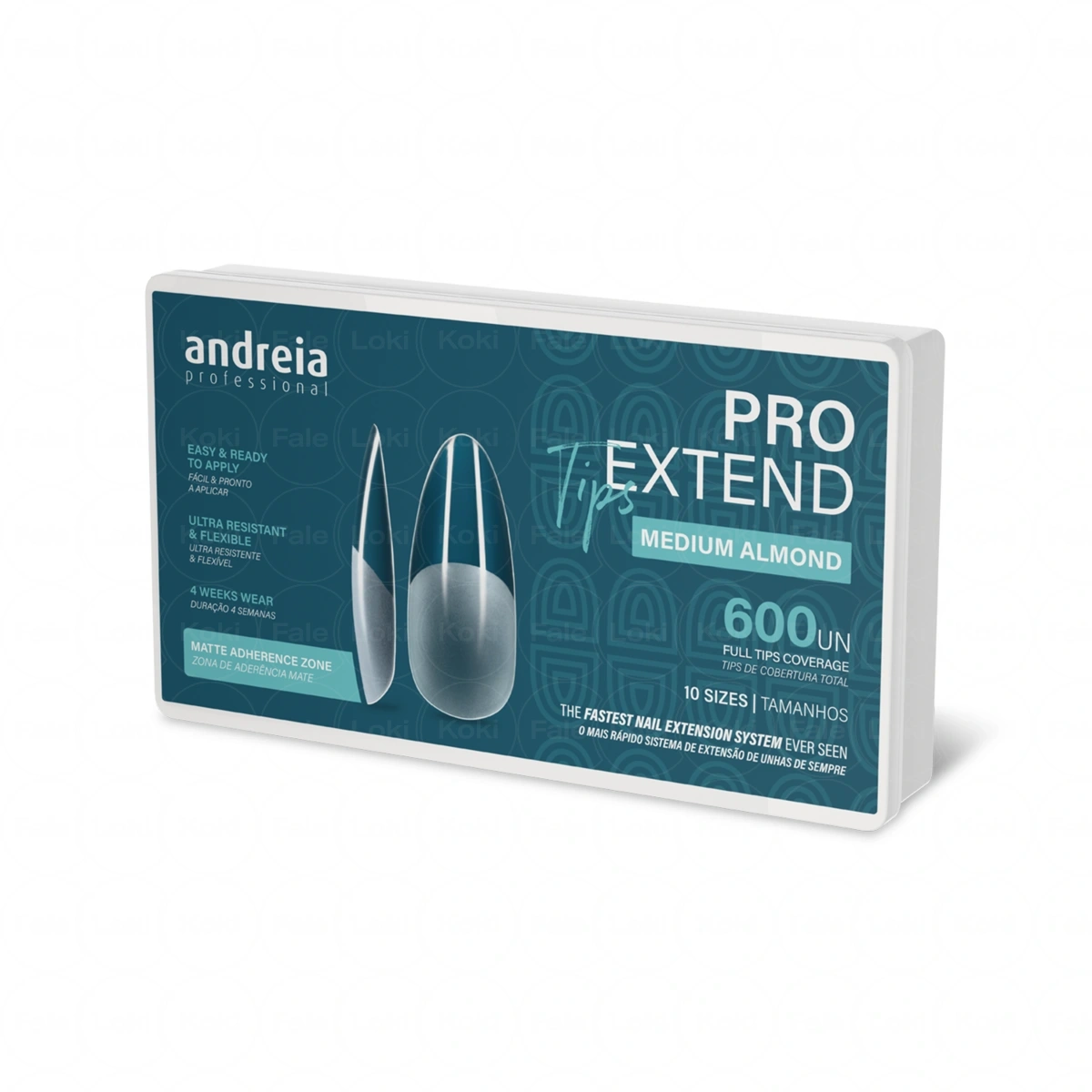 ANDREIA Profilowane tipsy  migdał Medium Almond 600