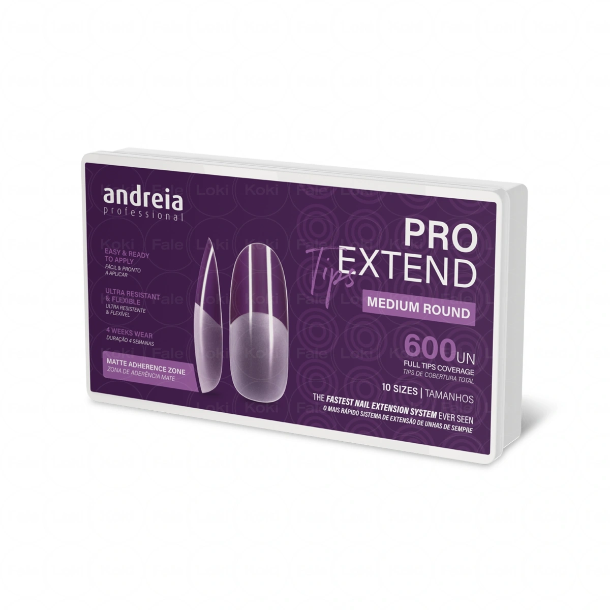 ANDREIA Profilowane tipsy  owal Medium Round 600