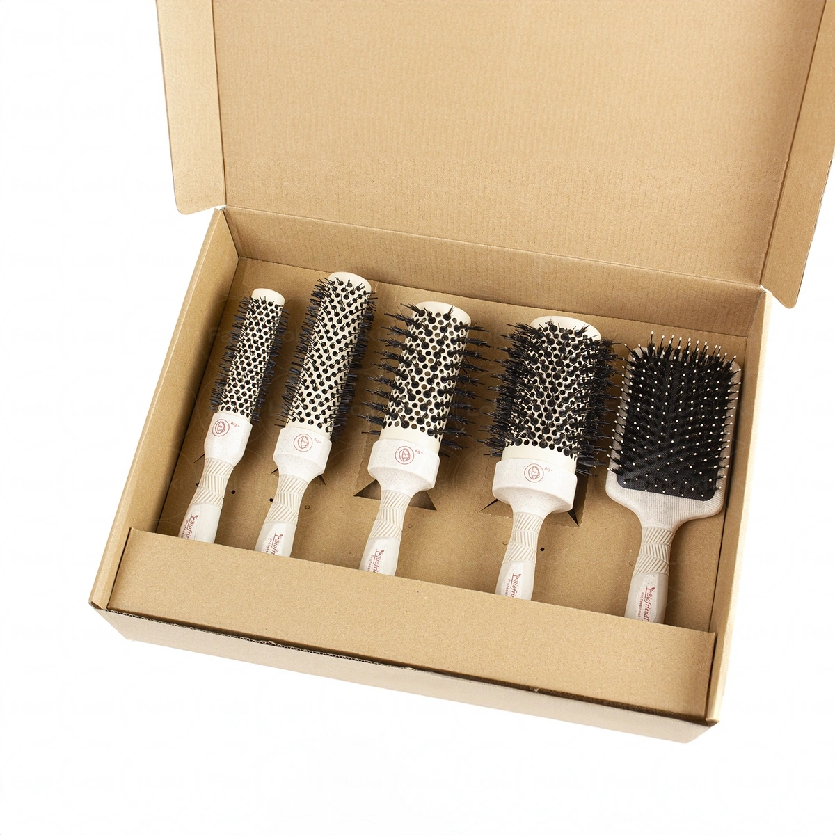 BIOFRIENDLY Komplet szczotek (4 okrągłe + 1 płaska)