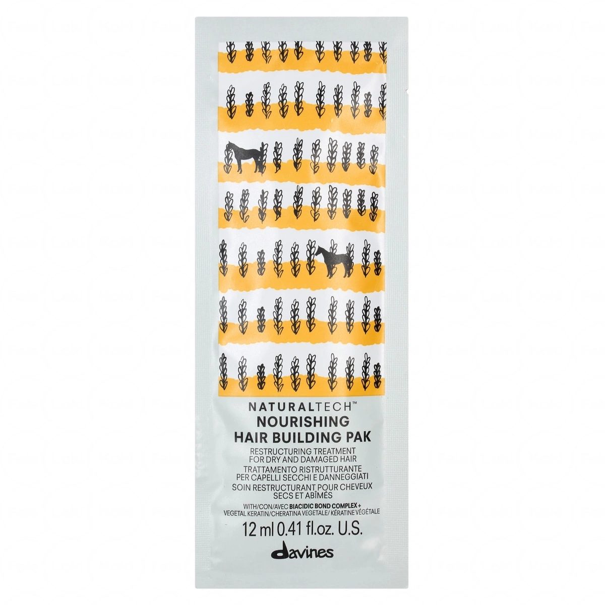 DAVINES NATURALTECH maska do włosów Nourishing Hair Building Pak 12 ml