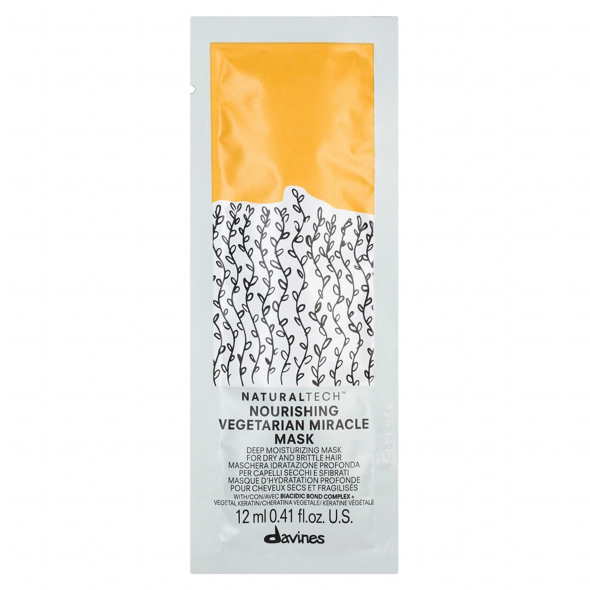 DAVINES NATURALTECH maska do włosów Nourishing Vegetarian Miracle Mask 12 ml