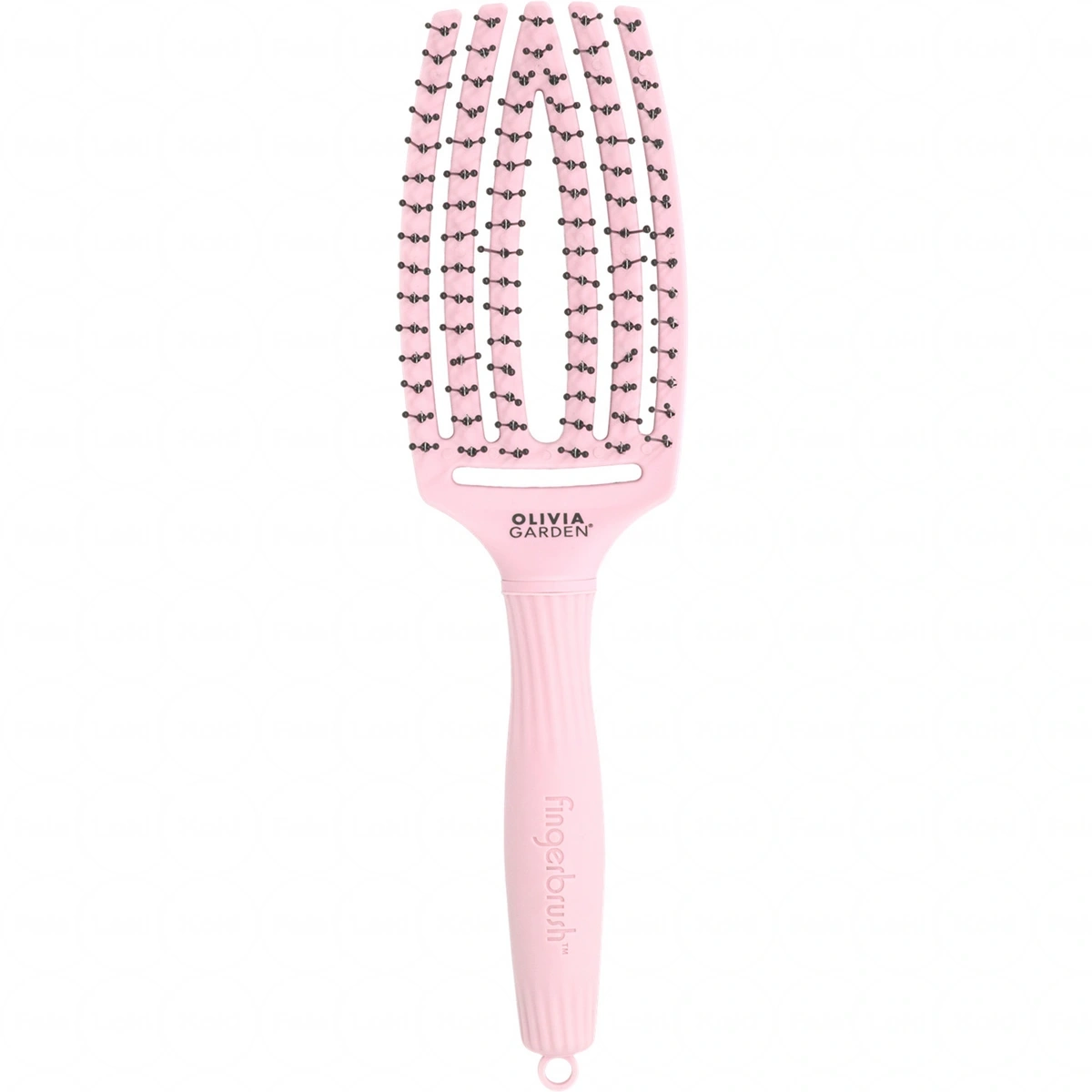 OLIVIA GARDEN FINGERBRUSH Szczotka  do rozczesywania włosów Double Bristles LOVE Pastel Pink